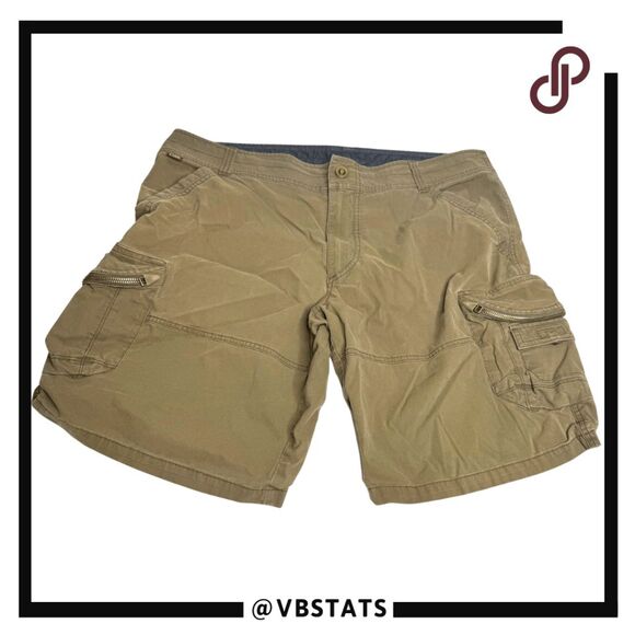 Kuhl‎ Men's Vintage Patina Dye 10” Inseam Cargo Hiking Shorts Khaki Size 38 - Picture 1 of 14